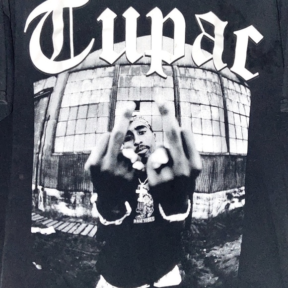 Tupac Shakur 👑 Graphic Print Official 2Pac Merch 1/1 Rare Find XXL UNI​​​​​ - Picture 3 of 4